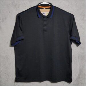 PXG Parsons Xtreme Golf Polo Shirt Mens 3XL Black Blue Snap Collar Performance